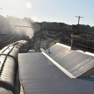 Exiting Blaxland Station