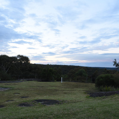 Linden looking west at dusk