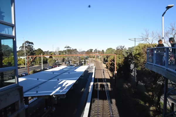 The 3642 hovers into sight at Blaxland