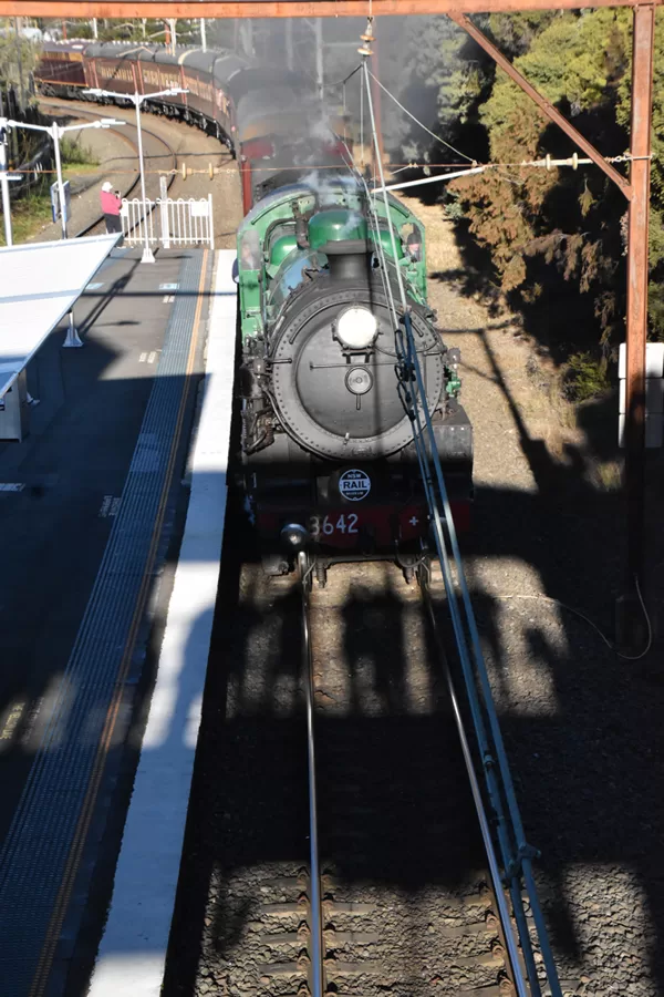 Entering Blaxland Station